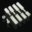 200pcs M2.5 Nylon White Male Female Standoff Spacers Bolts Nuts Assortment Sets