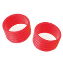 2pcs Silicone Tennis Racket Grip Ring Racquet Handle Overgrip Loop Red
