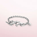Bracelet Knotted Heart Heart-Embellished T-Clasp Link Bracelet 20Cm
