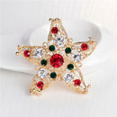 1x New Unisex Star Crystal Rhinestone Snowman Christmas Brooch Pin Xmas Gift SP