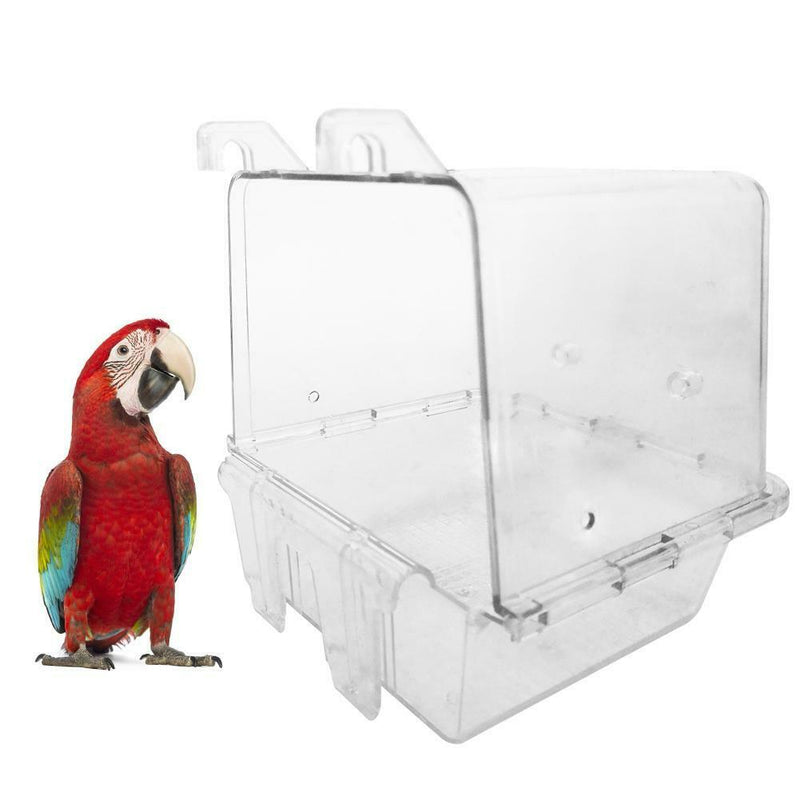 Pet Acrylic Bathtub Birds Bathroom Cage Food Feeder For Birds Parrots Macaws