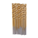 100 Pcs HSS 1.0mm-3.0mm Titanium Coated Drill Bit Set for Metal Wood Plastic