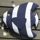 Nautical Coast Style Back Cushion Fish Shape Throw Pillow Sofa Seat Pad-BLU