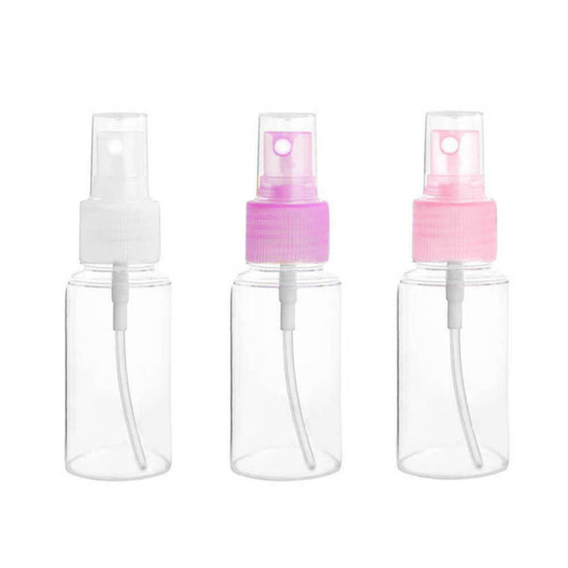 Clear Perfume Refillable Travel Lotion Liquid Spray Press Pump Bottle (50ml