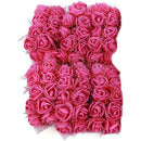 144pcs Colourfast Foam Artificial Rose Flowers Wedding Bride Bouquet Party  Z6B4