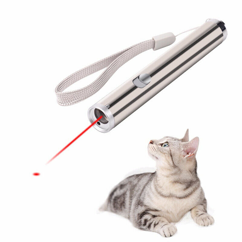 Cat Stick With Rope USB Rechargeable LED Red Light Pointer Pen t_