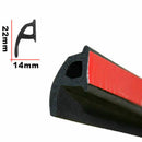 10M P-shape Car Door Edge Rubber Seal Strip Weatherstrip Seals Hollow Strip NUK