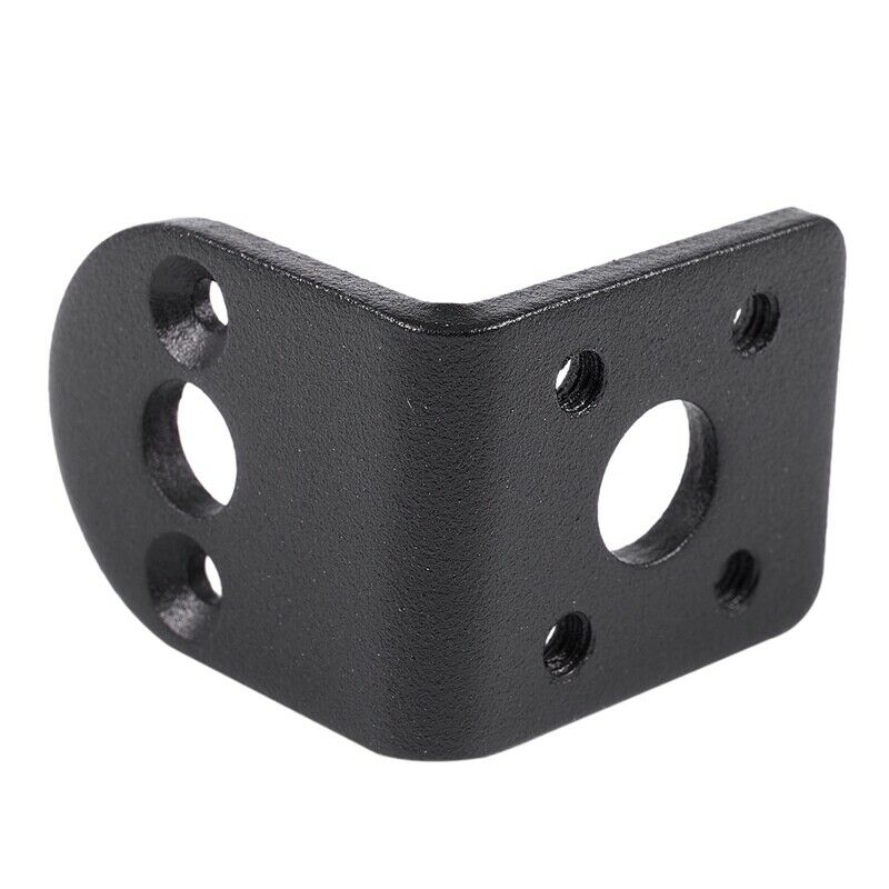 Black Metal L Shaped Mounting Bracket Holder for 25mm Gear Motor E4D6