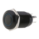 Angel Eye Metal Push Button Switch Latching Blue LED Illuminated Momentary