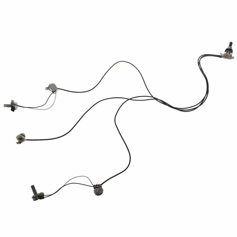 Electric Guitar Parts Wiring Harness 2V1T 500K Pots Tone 3 Way Toggle Switc