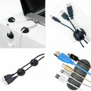 20Pcs Cable Clips Cord Lead Desk Organiser Charger Holder Drop Self Adhesive