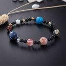 Milky Way Natural Stone Crystal Bead Eight Planets Galaxy Solar System Bracelet