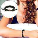Handmade Braided Rope Bracelet Knitting Color Change Bangle Jewelry (Black) A