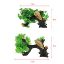 Green Terrarium Lifelike Plant Decorative Ornament for Reptiles Amphibians Fish