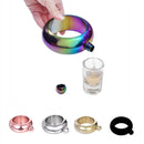Collectable Stainless Bracelet Bangle Shape Flagon Wine Pot Hip Flask 3.5oz/0.1L