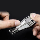 Nail Clipper with Catcher - Stainless Steel Curved Fingernail and Toenail C