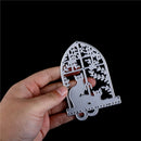 Metal Cutting Dies Stencil Craft Embossing Scrapbooking Cat on the windowsil FT