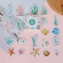 40pcs Underwater World Seaweed DIY Diary Stickers Lables Gifts Packaging Decor