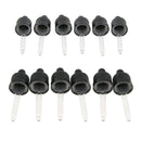 Set of 12pcs Eye Droppers Tops for Essential Oil 15ml (1/2 Ounce), Black, Glass