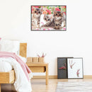 5D DIY Diamond Painting Full Drill Three Kittens Embroidery Animal Mosaic  A