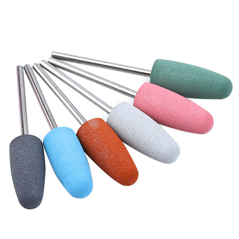 Colorful Silicone Buffing Bits for Nails, Pack of 6