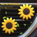 2pcs Interior Decor Car Air Freshener Perfume Vent Clip Sunflower Shape Styling