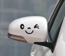 Car Stickers Pair Wink Smile Face Mirror Rearview Affixed Funny Decoration BX