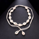 Bohemian Beach Tassel Necklace Natural Sea Shell Choker Chain Necklace Coll N7V2