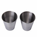 2Pcs Stainless Steel Wine Glass Wine Cup 2.5OZ X9C1