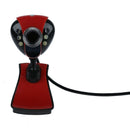Red Flexible 12 Mega Pixel High Resolution USB Webcam with miniphone/Snapsh