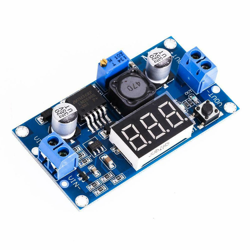 Step-down LM2596 Power Converter Module DC 4.0-40 to 1.3-37V LED Voltmeter