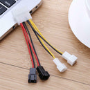 1pcs 4-Pin Molex to 3-Pin fan Power Cable Adapter Tool Connector 12v*2 / 5v*2