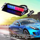 8 LED Flash Light Red/Blue Car Truck Emergency Warning Strobe Das L0Z2