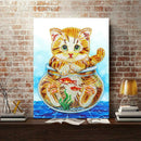 5D DIY Special Shaped Diamond Painting Cat Cross Stitch Mosaic Craft Kits