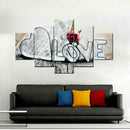 5pcs/set Unframed Abstract Art Canvas Oil Painting Picture Print Home Wall-S Hn