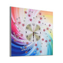 DIY Special Shaped Diamond Painting Pearls Floral Wall Clock Crafts Decor