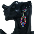 Retro Europe And America Exaggerated Water Drops Nightclub Stud Earrings Bl