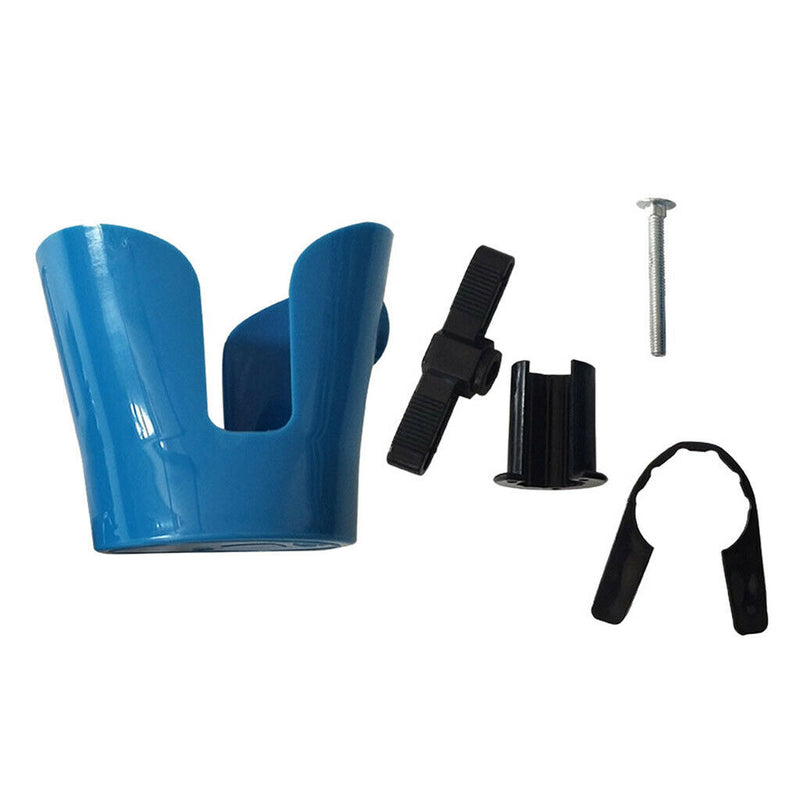 Rotatable Drink Cup Holder Antislip for Wheelchair Walker Bike Rollator Blue