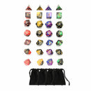 28pcs Shiny Acrylic Polyhedral Dice DND RPG MTG Role Playing Game + Bag 4  MLL