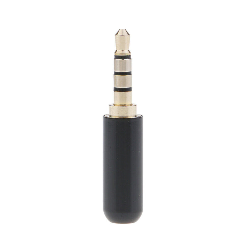 10x 4-Pole 3.5mm 1/8" Male Repair Headphone Jack Plug Metal Audio Connectors