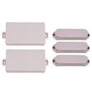 5 Pcs Sealed Plastic Pickup Cover for Electric Guitar Accessory - White