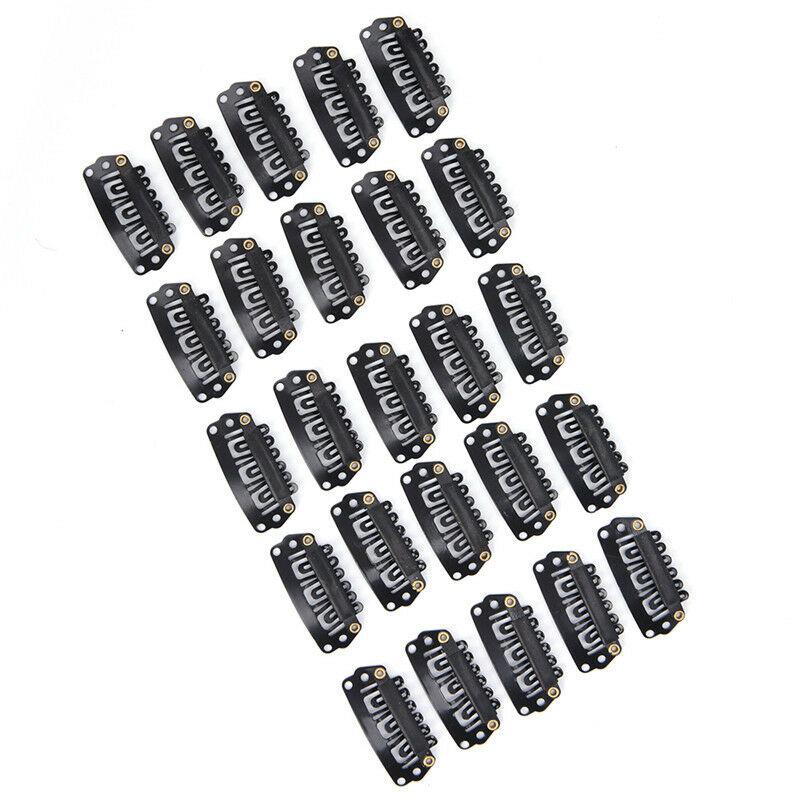 40pcs U Shape Steel Snap Clips For Feather Hair Extensions Wigs Weft FeatheJC.