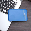 2.5 inch SATA 2 to USB3.0 HDD SSD Case External Hard Disk Enclosure (Blue)