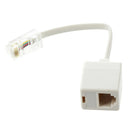 Male to Female 4 Pin RJ11 Plug Telephone Adapter Cable E3W3