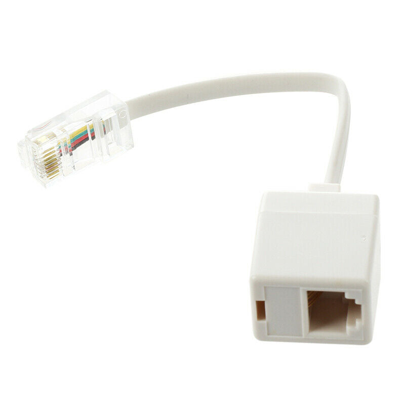 Male to Female 4 Pin RJ11 Plug Telephone Adapter Cable E3W3