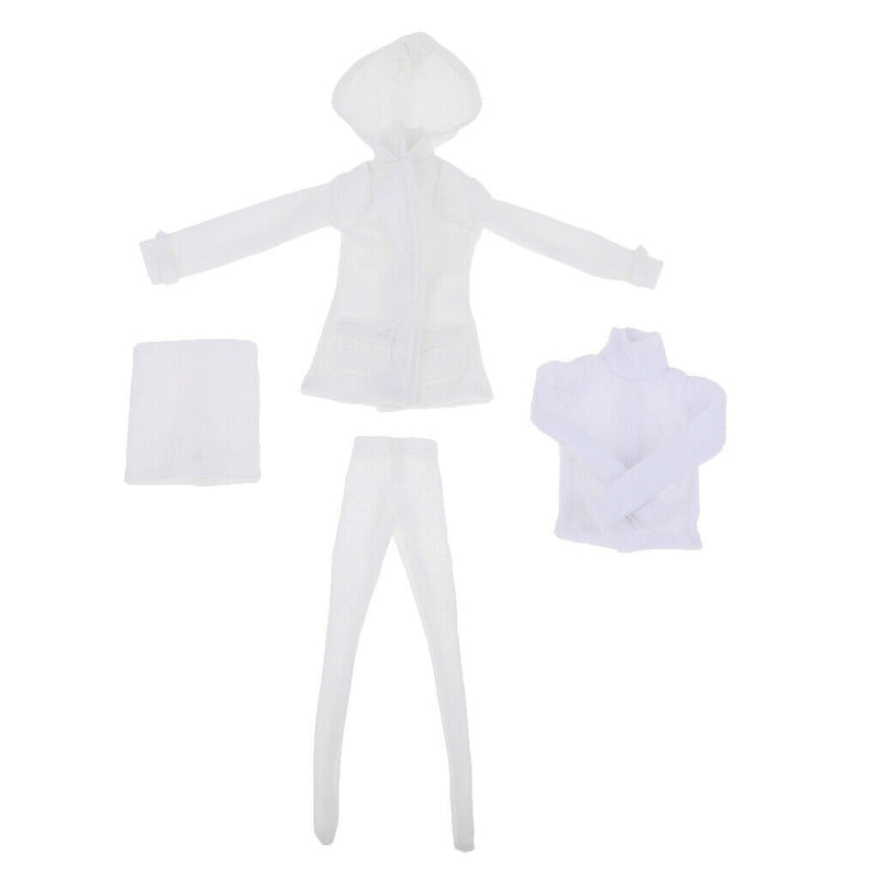 1/6 Scale Female Hoodie Jacket Shirt Skirt Stockings Set CC299 for 12" Soldier