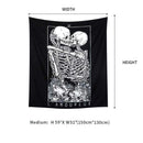 Mandala Tapestry Wall Hanging Blanket Yoga Mat Bedroom Decor (Skull02 M) SN9F