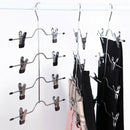 Multifunctional Metal Tier Clothes Closet Hangers Organizer Sliver