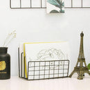 Nordic Style Iron Art Grid Storage Rack Book Holder Three Layer Desktop Mag L5W3