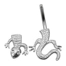 Stainless Steel Lizard Navel Belly Button Ring Bar Women Body Piercing Jewelr JR
